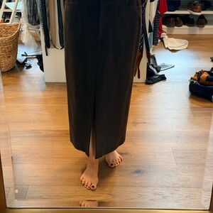 KHAITE Neer Dark Brown Pencil Skirt